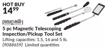 Princess Auto Mr. blacksmith 5 pc magnetic telescoping inspection/pickup tool set offer