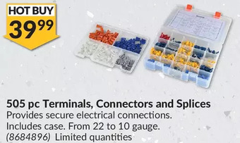 Princess Auto 505 pc terminals, connectors and splices offer