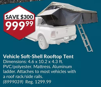 Princess Auto Vehicle soft-shell rooftop tent offer