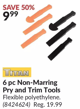 Princess Auto Titan 6 pc non-marring pry and trim tools offer