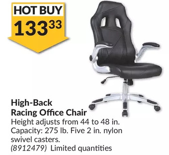 Princess Auto High-back racing office chair offer