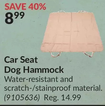 Princess Auto Car seat dog hammock offer