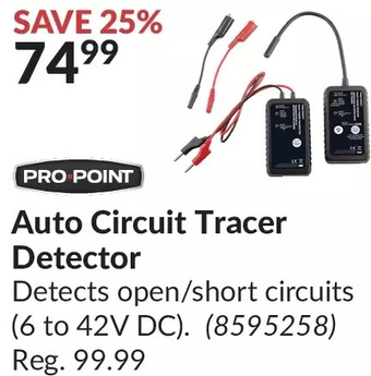 Princess Auto Pro-point auto circuit tracer detector offer