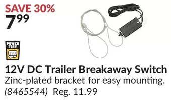 Princess Auto 12v dc trailer breakaway switch offer
