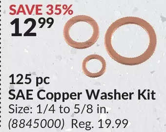 Princess Auto 125 pc sae copper washer kit offer