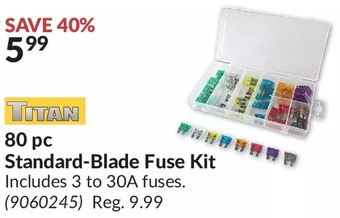 Princess Auto Titan 80 pc standard-blade fuse kit offer