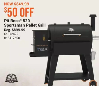Cabela's Pit boss 820 sportsman pellet grill offer