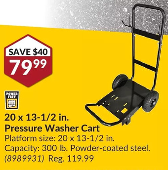 Princess Auto 20 x 13-1/2 in. pressure washer cart offer