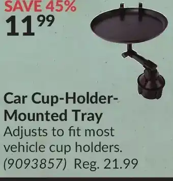 Princess Auto Car cup-holder-mounted tray offer