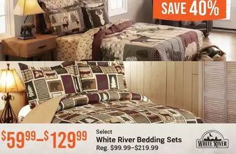 Cabela's White river bedding sets offer