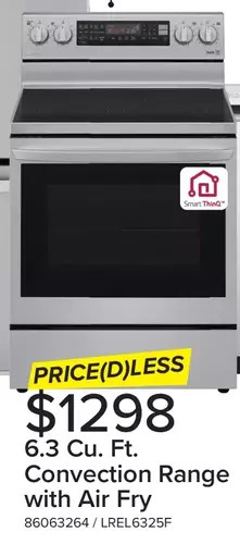 Leon's 6.3 cu. ft. convection range with air fry offer