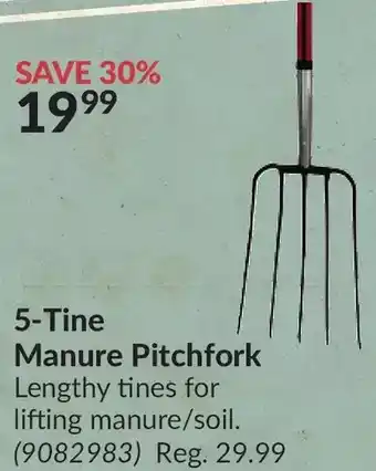 Princess Auto 5-tine manure pitchfork offer