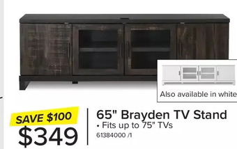 Leon's 65" brayden tv stand offer