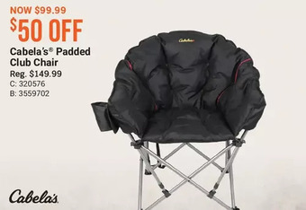 Cabela's Cabela's padded club chair offer