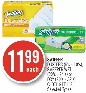 Shoppers Drug Mart Swiffer dusters, sweeper wet or dry cloth refills offer