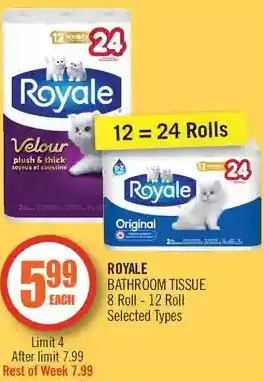 Shoppers Drug Mart Royale bathroom tissue offer