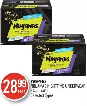 Shoppers Drug Mart Pampers ninjamas nighttime underwear offer