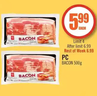 Shoppers Drug Mart Pc bacon offer