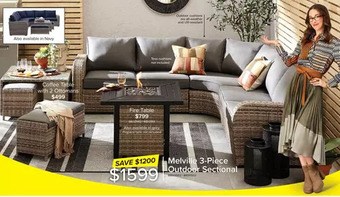 Leon's Melville 3-piece outdoor sectional offer