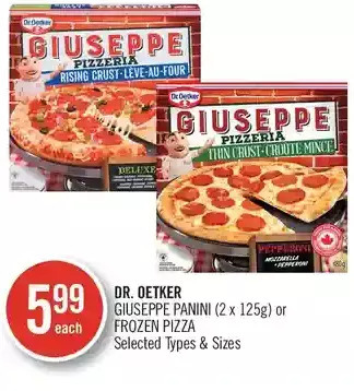 Shoppers Drug Mart Dr. oetker giuseppe panini or frozen pizza offer