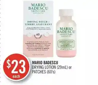 Shoppers Drug Mart Mario badescu drying lotion or patches offer