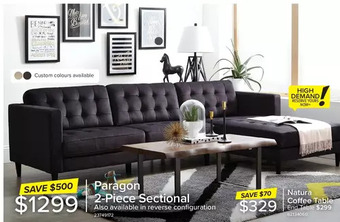 Leon's Paragon 2-piece sectional offer