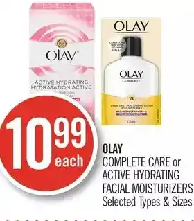 Shoppers Drug Mart Olay complete care or active hydrating facial moisturizers offer