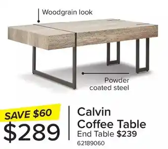 Leon's Calvin coffee table | end table offer
