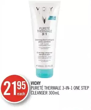 Shoppers Drug Mart Vichy purete thermale 3-in-1 one step cleanser offer