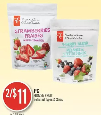 Shoppers Drug Mart Pc frozen fruit offer