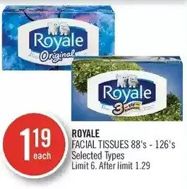 Shoppers Drug Mart Royale facial tissues offer