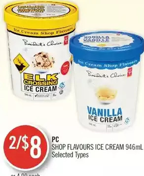 Shoppers Drug Mart Pc shop flavours ice cream offer