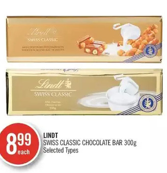 Shoppers Drug Mart Lindt swiss classic chocolate bar offer