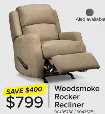 Leon's Woodsmoke rocker recliner offer