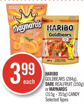Shoppers Drug Mart Haribo goldbears, dare realfruit or maynards candy offer