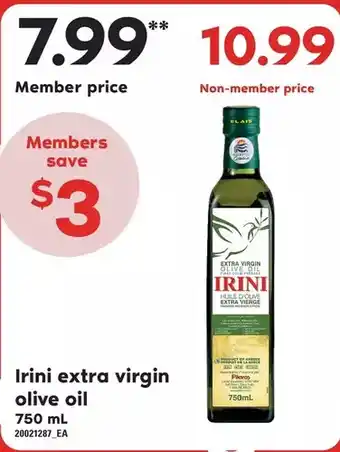 Loblaws Irini extra virgin olive oil offer