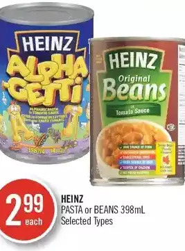 Shoppers Drug Mart Heinz pasta or beans offer