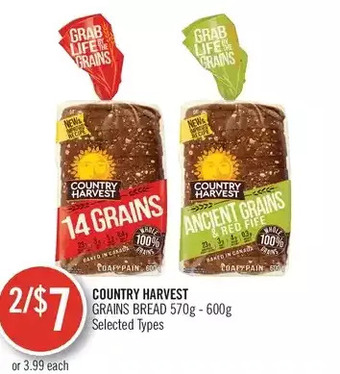 Shoppers Drug Mart Country harvest grains bread offer