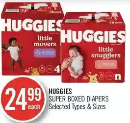 Shoppers Drug Mart Huggies super boxed diapers offer