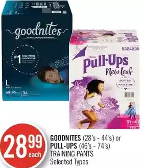 Shoppers Drug Mart Goodnites or pull-ups training pants offer