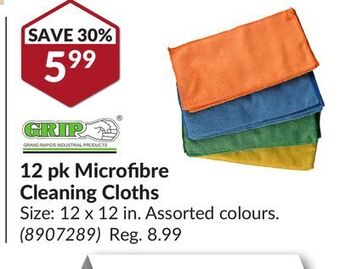Princess Auto Grand rapids industrial products 12 pk microfibre cleaning cloths offer