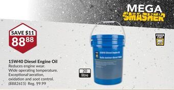 Princess Auto 15w40 diesel engine oil offer