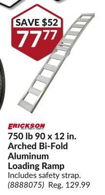Princess Auto 90 x 12 in. arched bi-fold aluminum loading ramp offer