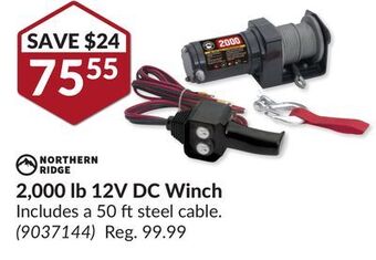 Princess Auto 2,000 lb 12v dc winch offer