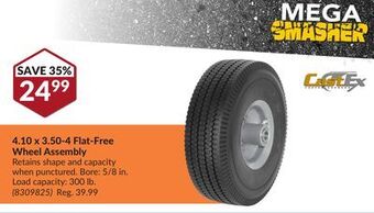 Princess Auto 4.10 x 3.50-4 flat-free wheel assembly offer