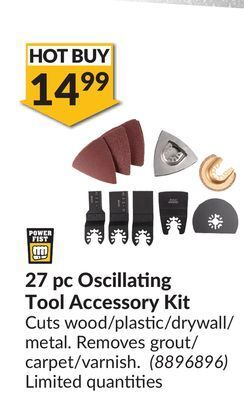 Princess Auto 27 pc oscillating tool accessory kit offer