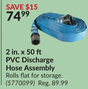 Princess Auto 2 in. x 50 ft pvc discharge hose offer