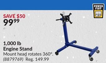 Princess Auto 1,000 lb engine stand mount head offer