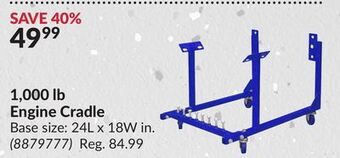 Princess Auto 1,000 lb engine cradle offer