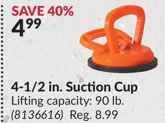Princess Auto 4-1/2 in. suction cup lifting offer